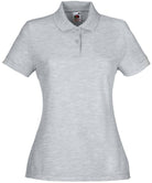 SS212: Womens 65/35 Polo Womens Polos Fruit of the Loom Heather Grey XS