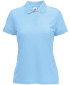 SS212: Womens 65/35 Polo Womens Polos Fruit of the Loom Sky Blue XS
