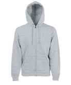 SS822: Premium 70/30 Hooded Sweatshirt Jacket Mens Hoodies Fruit of the Loom Heather Grey S