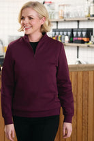 Stamford Womens 1/4 Zip Sweatshirt Womens Sweatshirts Brook Taverner Burgundy XS