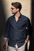 Torrance Men's Modern Fit Denim Shirt Mens Long Sleeve Shirts Nimbus