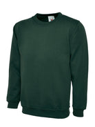 UC203: Unisex Classic Sweatshirt Mens Sweatshirts Uneek Bottle Green XS