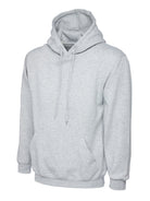 UC502: Unisex Classic Hooded Sweatshirt Mens Hoodies Uneek Heather Grey XS