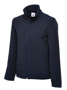 UC612: Unisex Classic Full Zip Softshell Jacket Mens Softshell Jackets Uneek Navy XS