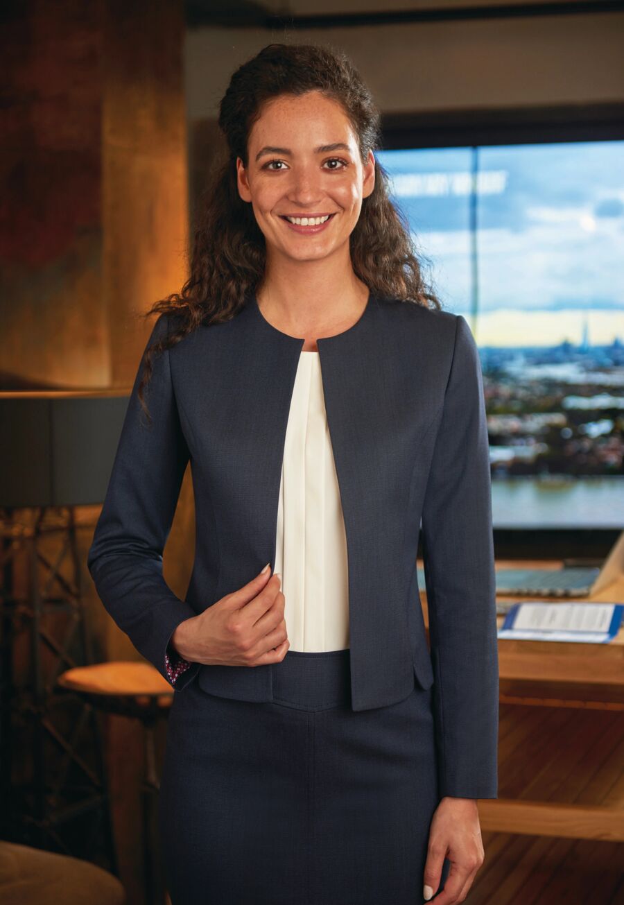 Vega Women's Collarless Suit Jacket Ladies Suit Jacket Brook Taverner