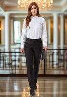 Venus Women's Straight Leg Suit Trouser Ladies Suit Trouser Brook Taverner Black 4 Regular