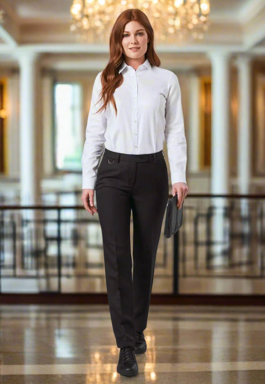 Venus Women's Straight Leg Suit Trouser Ladies Suit Trouser Brook Taverner Black 4 Regular