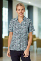 Willow Ladies Open Collar Blouse Blouses Vortex Designs Jade 6