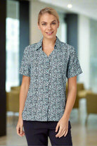 Willow Ladies Open Collar Blouse Blouses Vortex Designs Jade 6