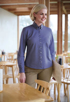 Willow Womens High Stretch Shirt Womens Long Sleeve Shirts Brook Taverner Denim Marl 6
