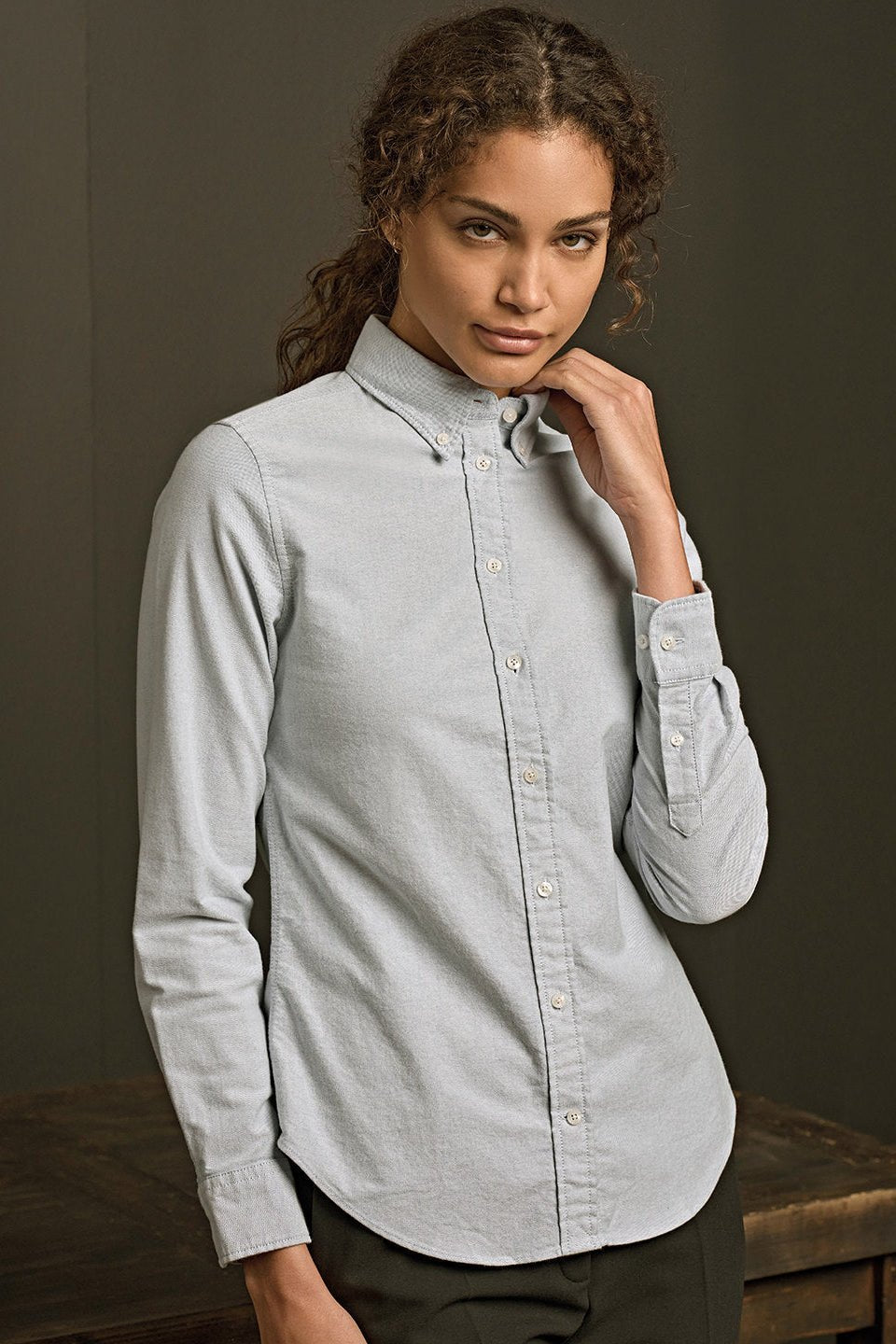 Women’s Perfect Oxford Shirt Womens Long Sleeve Shirts Tee Jays