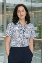Womens Short Sleeve Blouse with Removable Tie - Pink Spot Print Blouses Arcaras