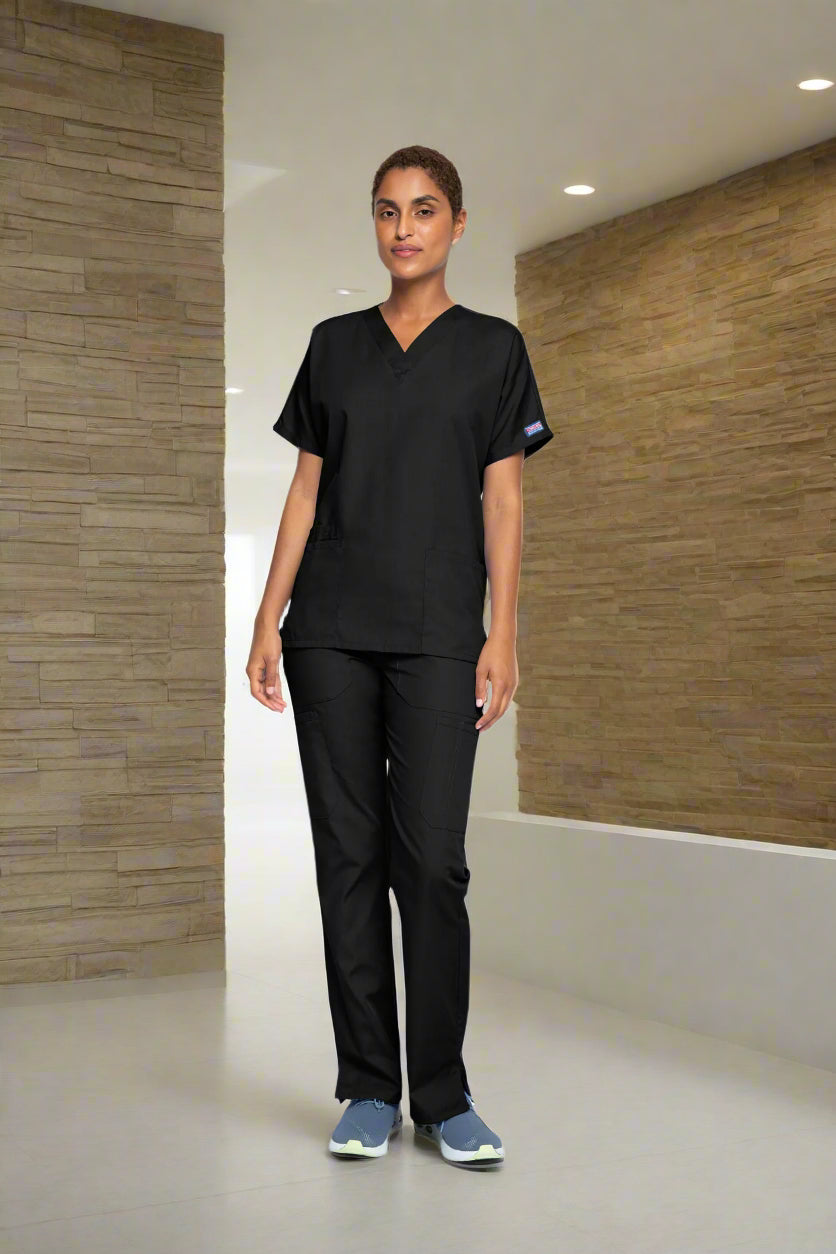 Cherokee 4700 Unisex Scrub Top Unisex Scrub Top Cherokee Originals Black XXS