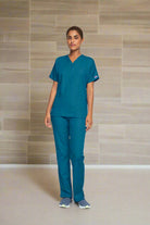 Cherokee 4700 Unisex Scrub Top Unisex Scrub Top Cherokee Originals Caribbean Blue XXS