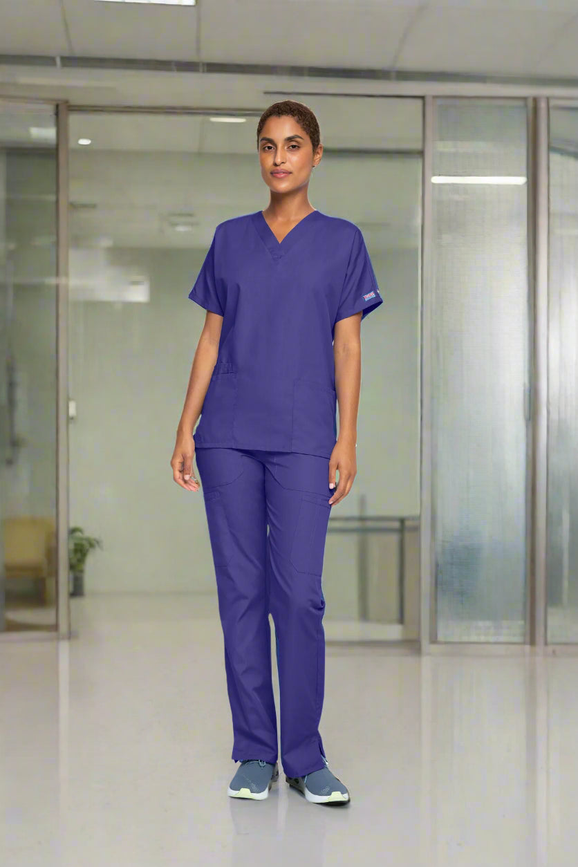 Cherokee 4700 Unisex Scrub Top Unisex Scrub Top Cherokee Originals Grape XXS