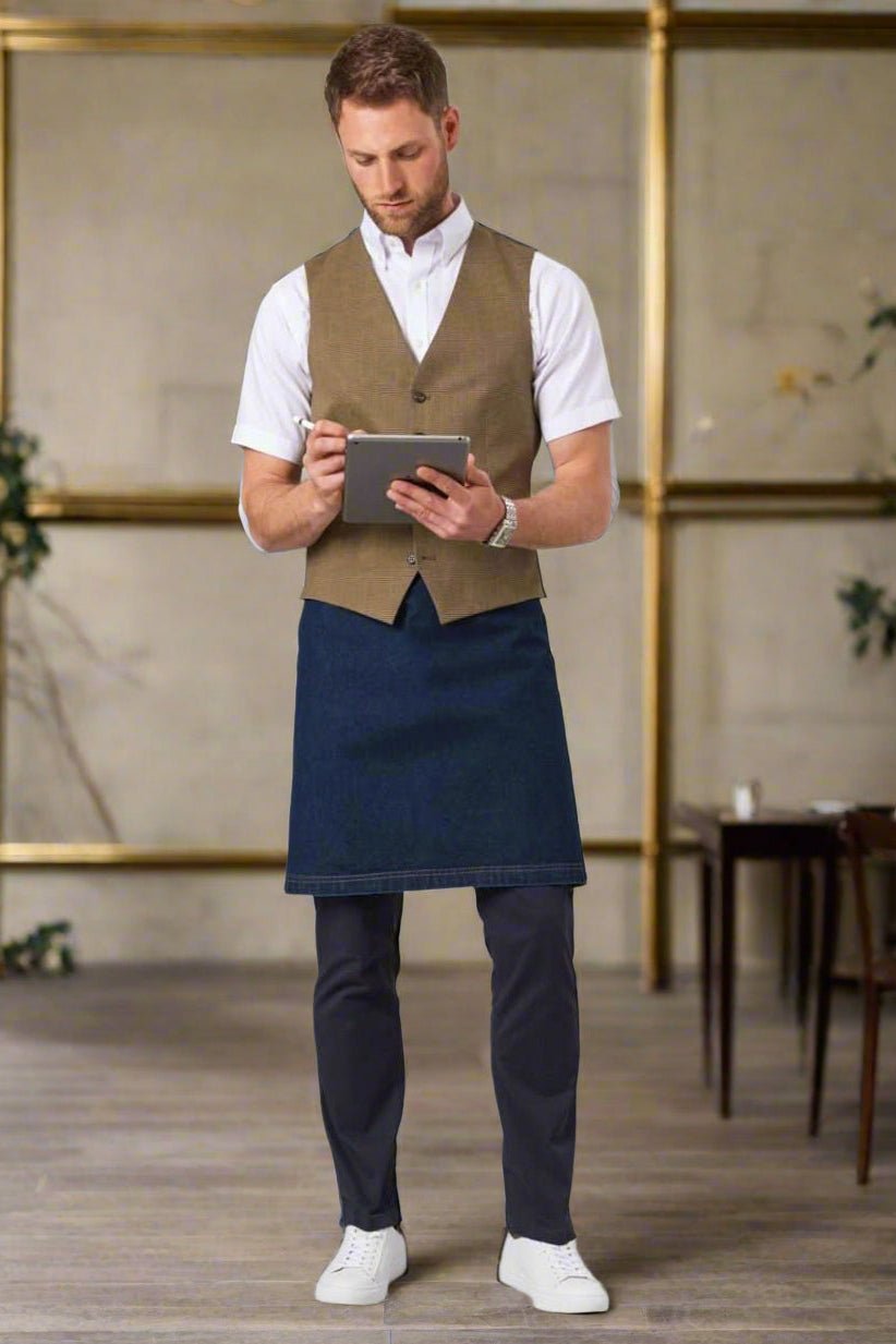 1726: Emilio Mens Check Pattern Waistcoat Mens Waistcoat Brook Taverner