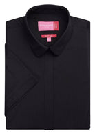 Soave Semi-Fitted Ladies Office Shirt Womens Short Sleeve Shirts Brook Taverner Black 6