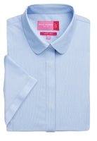 Soave Semi-Fitted Ladies Office Shirt Womens Short Sleeve Shirts Brook Taverner Sky Blue 6