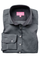 Aspen Tailored Fit Ladies Oxford Shirt Womens Long Sleeve Shirts Brook Taverner Grey 6
