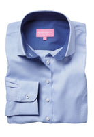 Aspen Tailored Fit Ladies Oxford Shirt Womens Long Sleeve Shirts Brook Taverner Sky 6