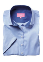 Victoria Ladies Royal Oxford Shirt Womens Short Sleeve Shirts Brook Taverner Sky 6