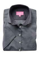 Victoria Ladies Royal Oxford Shirt Womens Short Sleeve Shirts Brook Taverner Grey 6