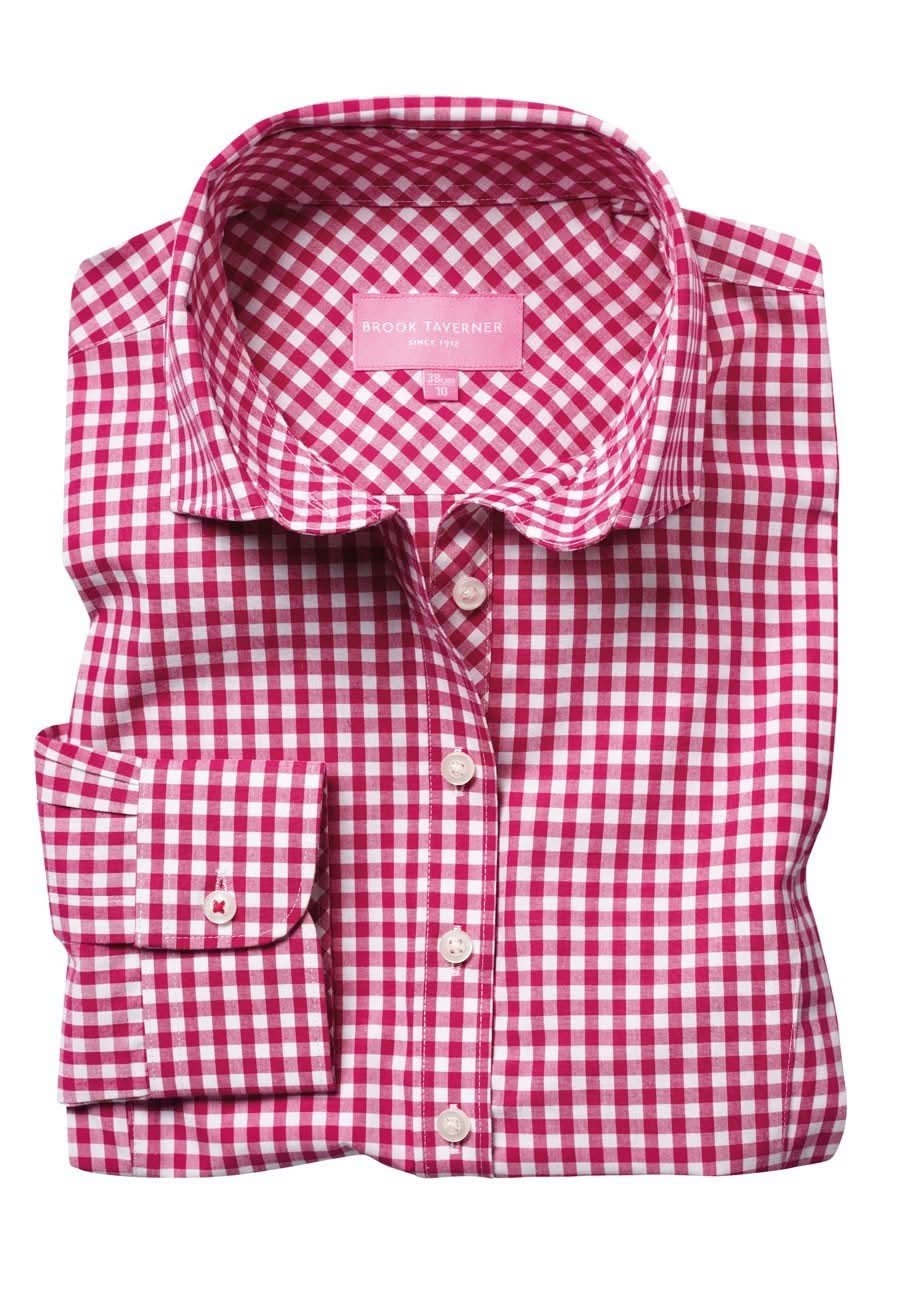 Kansas Ladies Gingham Shirt Womens Long Sleeve Shirts Brook Taverner