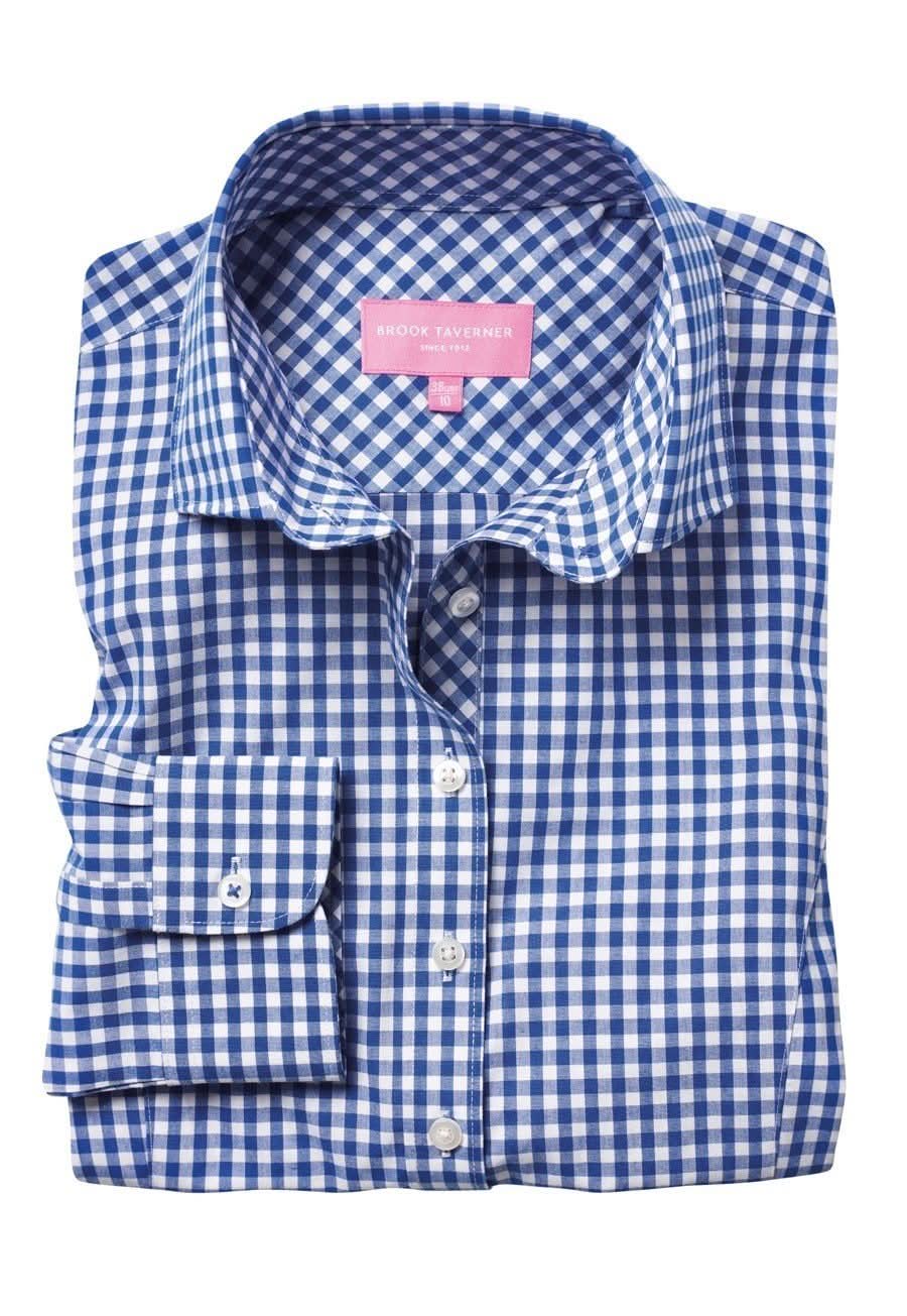 Kansas Ladies Gingham Shirt Womens Long Sleeve Shirts Brook Taverner