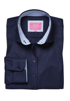 Mirabel Ladies Oxford Shirt Womens Long Sleeve Shirts Brook Taverner Navy 6