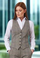 Olivia Check Ladies Waistcoat Ladies Waistcoat Brook Taverner Grey Check XS