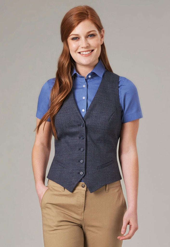 2363 - Olivia Check Waistcoat - The Staff Uniform Company