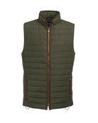 4370: Tampa Quilted Mens Gilet Jacket Mens Bodywarmer Brook Taverner Olive XS