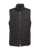 4370: Tampa Quilted Mens Gilet Jacket Mens Bodywarmer Brook Taverner Black XS