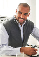 4372: Lincoln Mens Knitted Gilet Mens Knitwear Brook Taverner