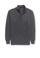 Dallas 1/4 Zip Mens Jumper Mens Knitwear Brook Taverner Charcoal XS