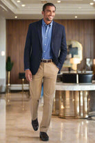 Denver Mens Classic Fit Bright Chino Mens Chinos Brook Taverner Beige 32" Short