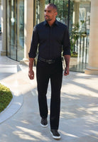 8958: Boulder Tailored Fit Mens Jeans Mens Chinos Brook Taverner Black 30" Short