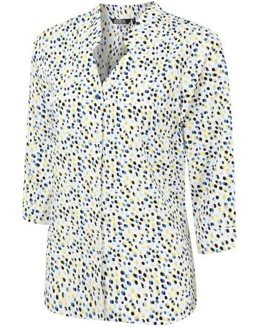 April Ladies 3/4 Sleeve Blouse Blouses Vortex Designs Yellow/Blue 6