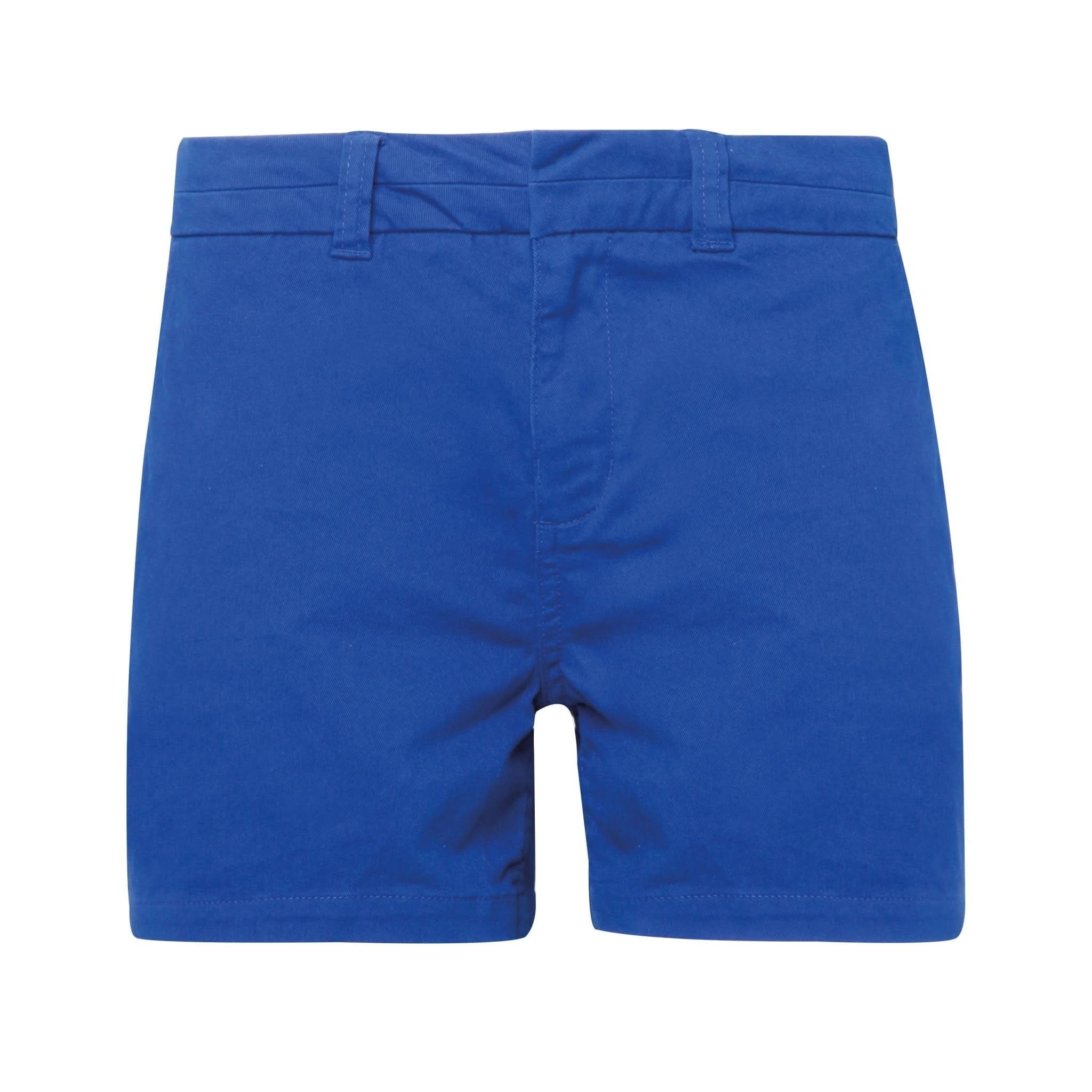 AQ061: Ladies Chino Shorts Womens Chinos Asquith & Fox Royal 2XS