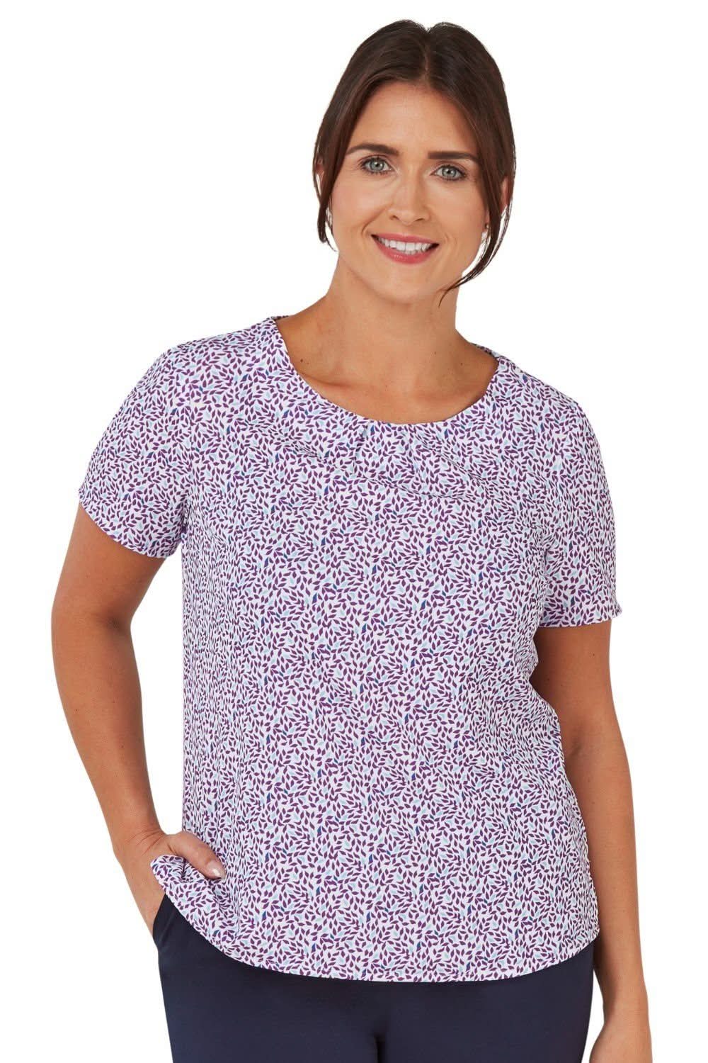 Ava Ladies Tuck Neck Blouse Blouses Vortex Designs