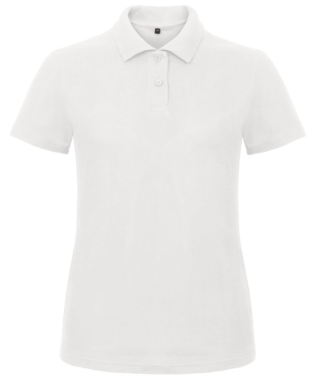 B306F: Womens Piqu Polo Shirt Womens Polos B&C White XS