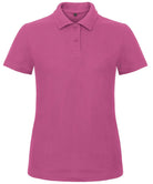 B306F: Womens Piqu Polo Shirt Womens Polos B&C Fuchsia XS
