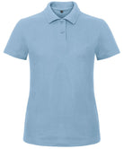 B306F: Womens Piqu Polo Shirt Womens Polos B&C Light Blue XS