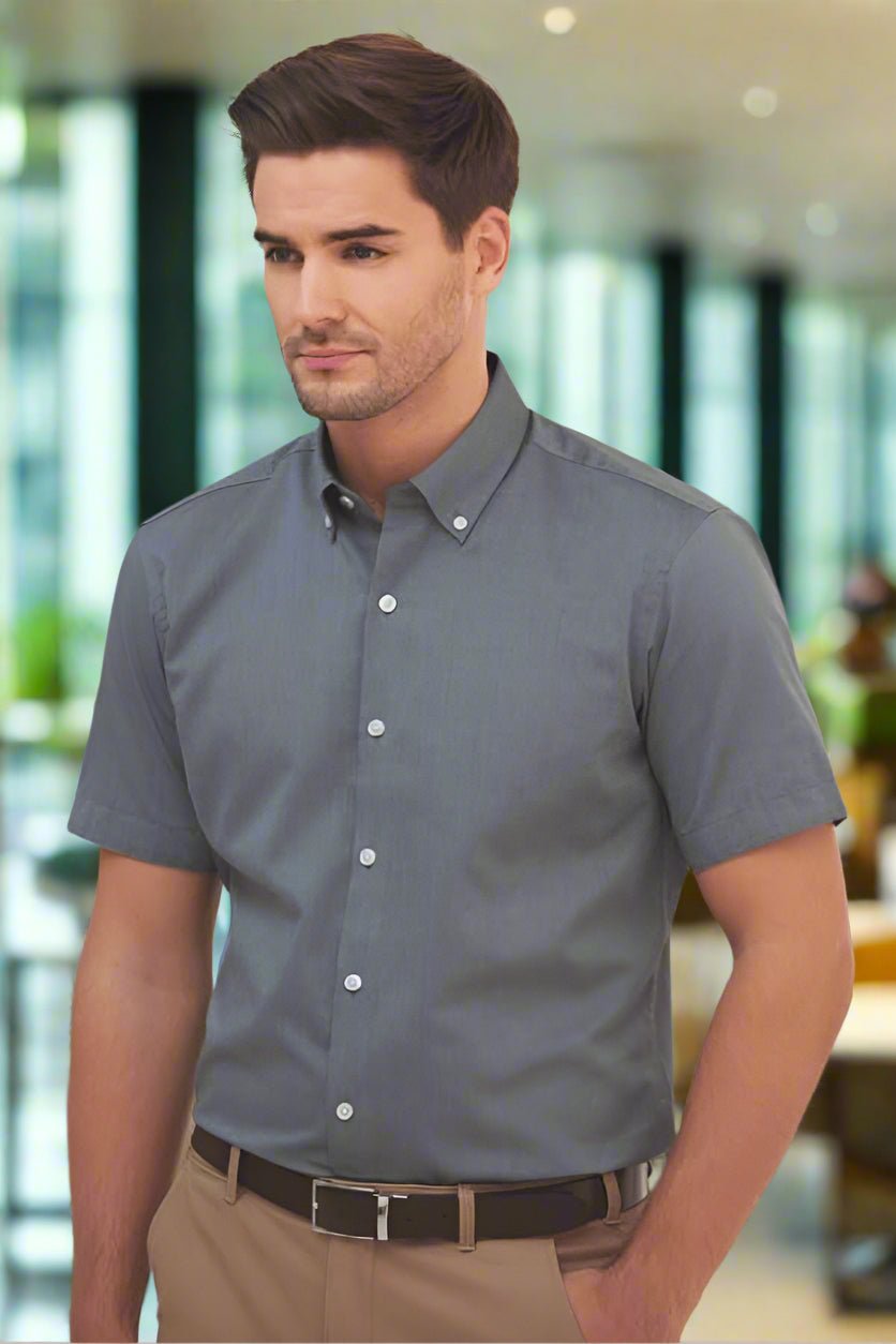 Calgary Mens Short Sleeve Oxford Shirt Mens Short Sleeve Shirts Brook Taverner