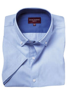 Calgary Mens Short Sleeve Oxford Shirt Mens Short Sleeve Shirts Brook Taverner Sky 14.5"
