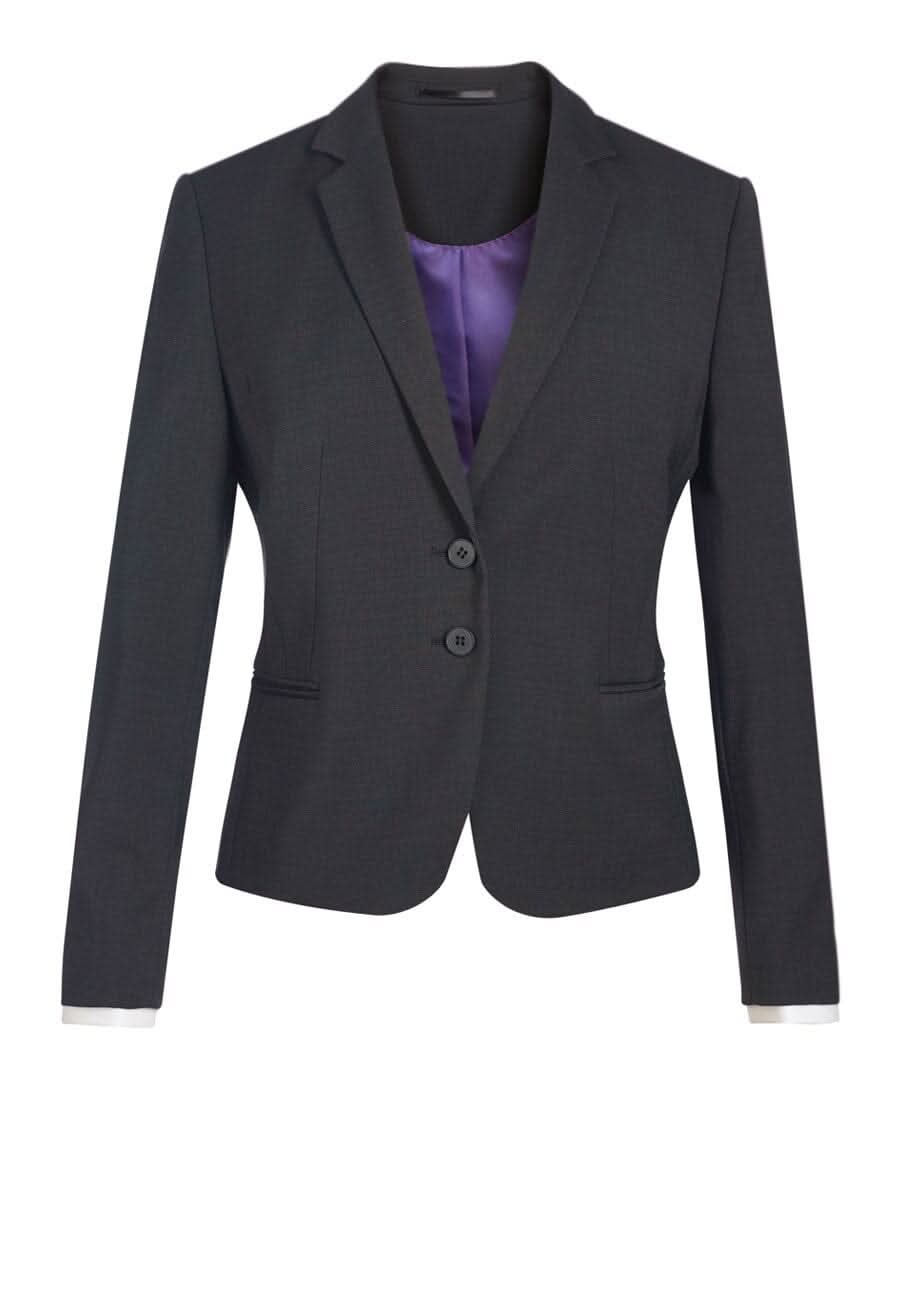 Calvi Women's Slim Fit Suit Jacket Ladies Suit Jacket Brook Taverner Charcoal 4 Regular