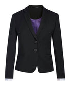 Calvi Women's Slim Fit Suit Jacket Ladies Suit Jacket Brook Taverner Black 4 Regular
