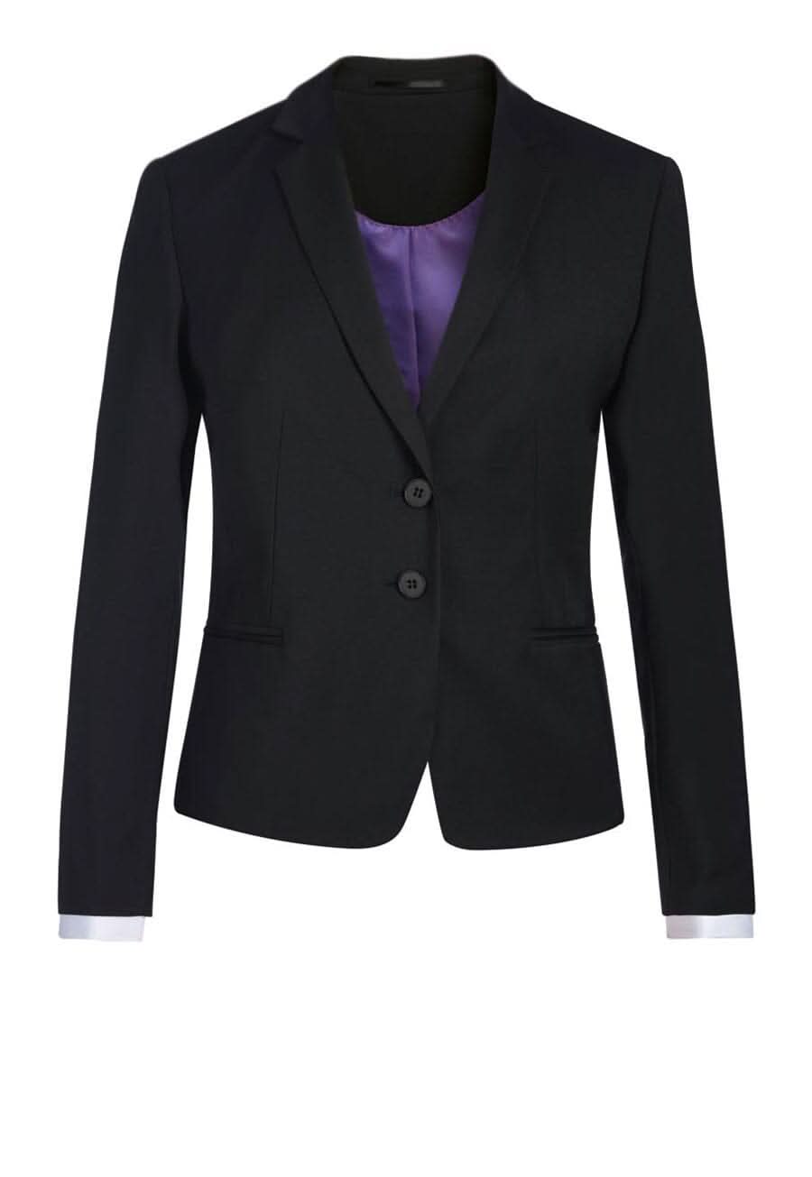 Calvi Women's Slim Fit Suit Jacket Ladies Suit Jacket Brook Taverner Black 4 Regular