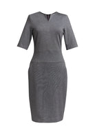 Celeste Women's Jersey Stretch Notch Neck Dress Dresses Brook Taverner Grey 6