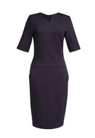 Celeste Women's Jersey Stretch Notch Neck Dress Dresses Brook Taverner Navy 6